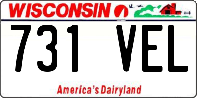 WI license plate 731VEL