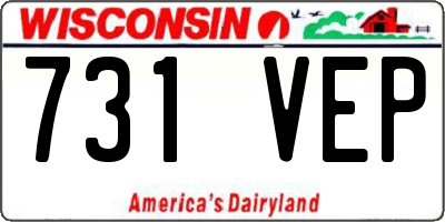WI license plate 731VEP