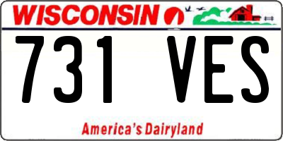 WI license plate 731VES