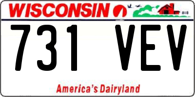 WI license plate 731VEV
