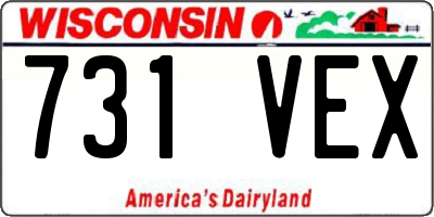 WI license plate 731VEX