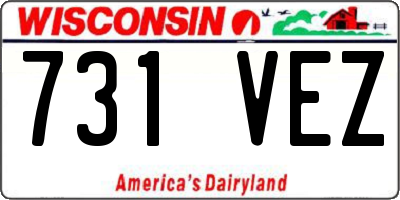 WI license plate 731VEZ