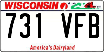 WI license plate 731VFB