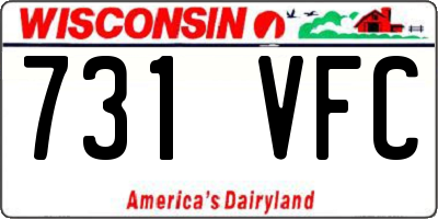 WI license plate 731VFC
