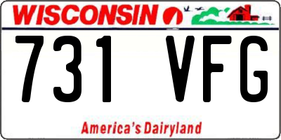 WI license plate 731VFG