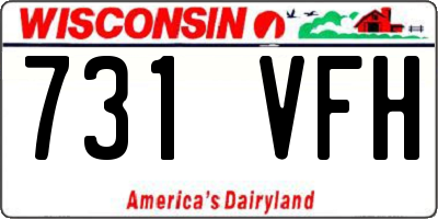 WI license plate 731VFH