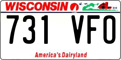 WI license plate 731VFO