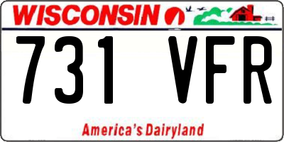 WI license plate 731VFR