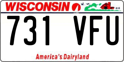 WI license plate 731VFU