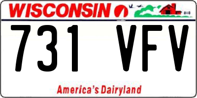WI license plate 731VFV