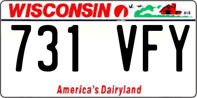 WI license plate 731VFY