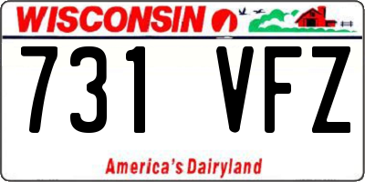 WI license plate 731VFZ