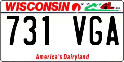 WI license plate 731VGA