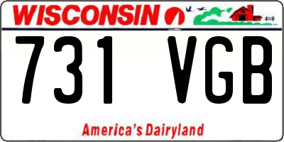 WI license plate 731VGB