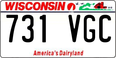 WI license plate 731VGC