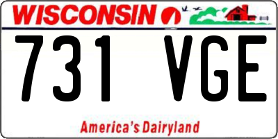 WI license plate 731VGE