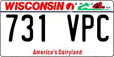 WI license plate 731VPC