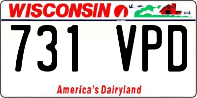 WI license plate 731VPD