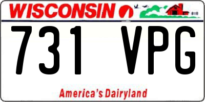 WI license plate 731VPG