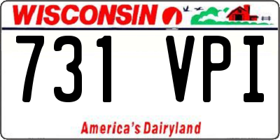 WI license plate 731VPI