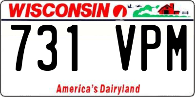 WI license plate 731VPM
