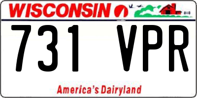 WI license plate 731VPR