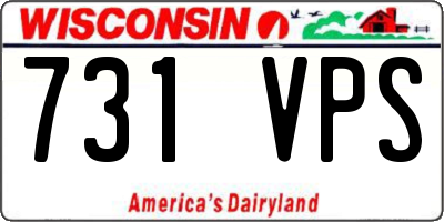 WI license plate 731VPS
