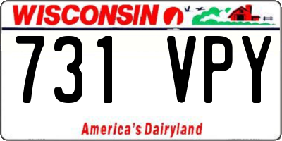 WI license plate 731VPY