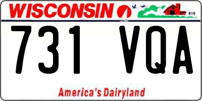 WI license plate 731VQA