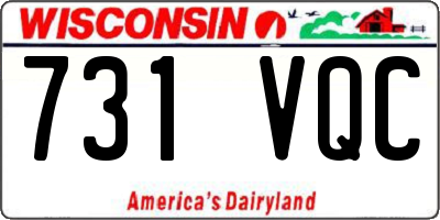 WI license plate 731VQC