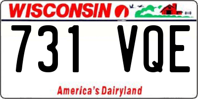 WI license plate 731VQE