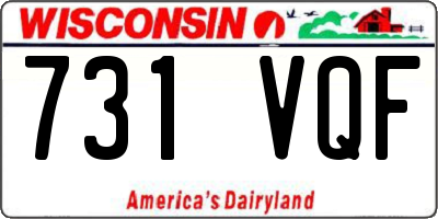 WI license plate 731VQF