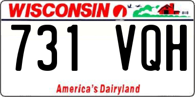 WI license plate 731VQH