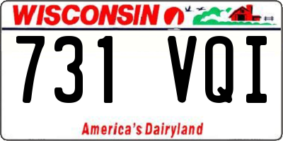 WI license plate 731VQI