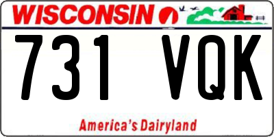 WI license plate 731VQK