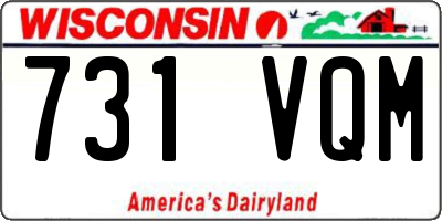 WI license plate 731VQM