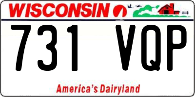 WI license plate 731VQP