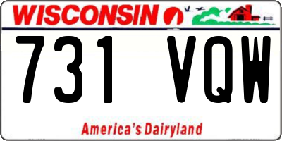 WI license plate 731VQW