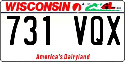 WI license plate 731VQX