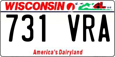 WI license plate 731VRA