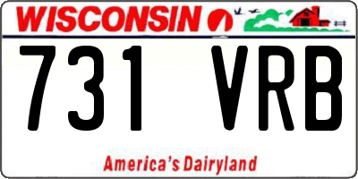 WI license plate 731VRB