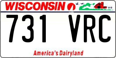 WI license plate 731VRC