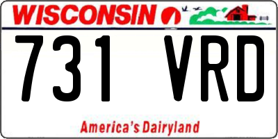 WI license plate 731VRD