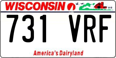 WI license plate 731VRF