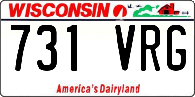 WI license plate 731VRG