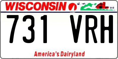 WI license plate 731VRH