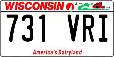 WI license plate 731VRI