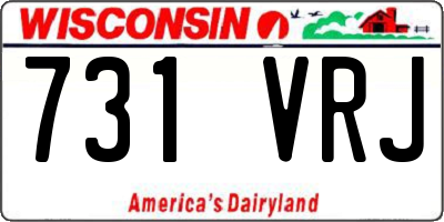 WI license plate 731VRJ