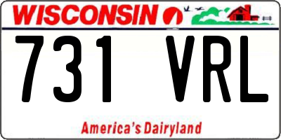 WI license plate 731VRL