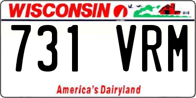 WI license plate 731VRM